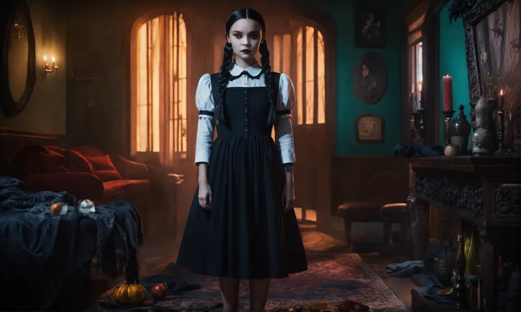 Lexica - wednesday addams full body