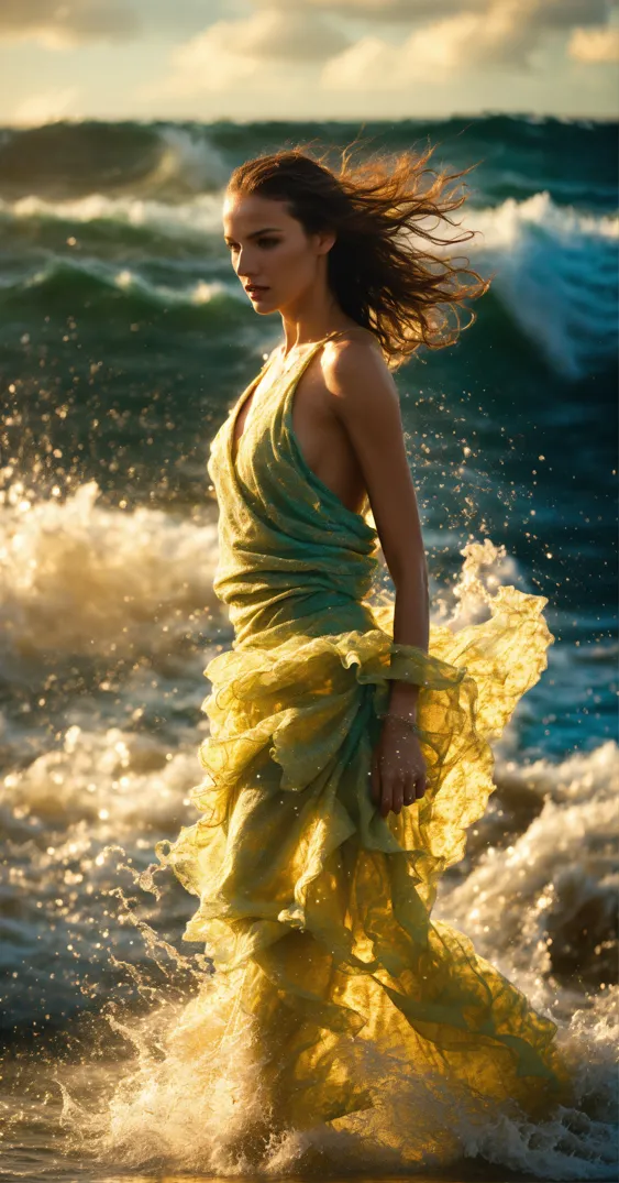 emma watson beach dress Ezra Yellow Maxi Dress - US 4 main image 1