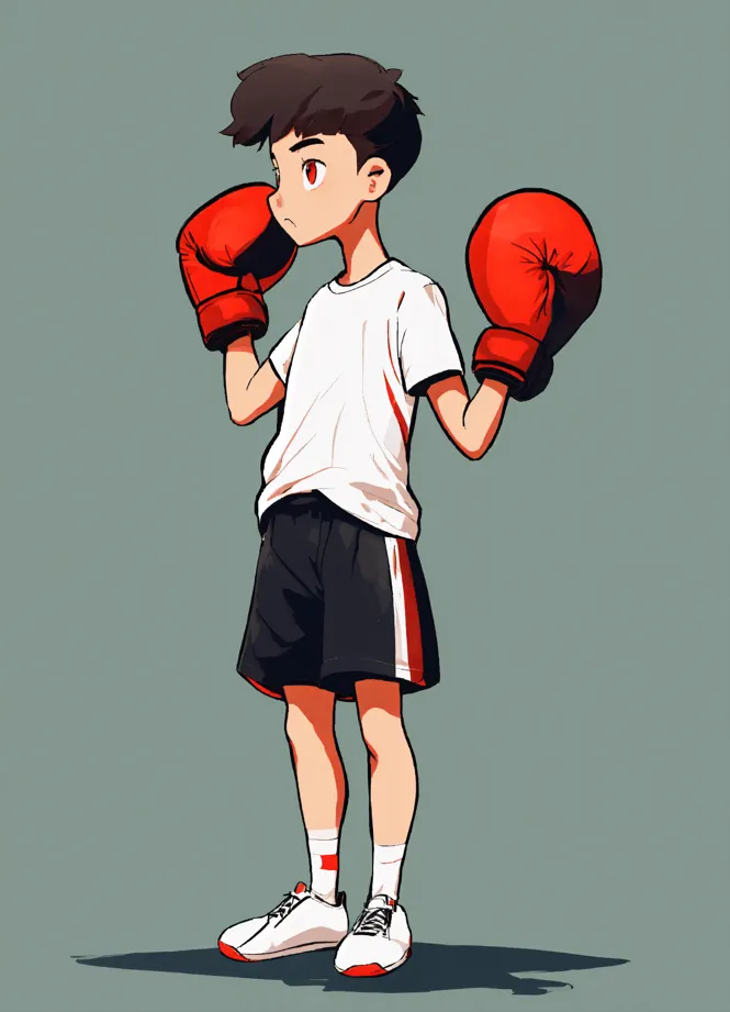 standing, Hajime no Ippo, boxing, manga, legend, simple background, white  background, minimalism, anime boys, cape