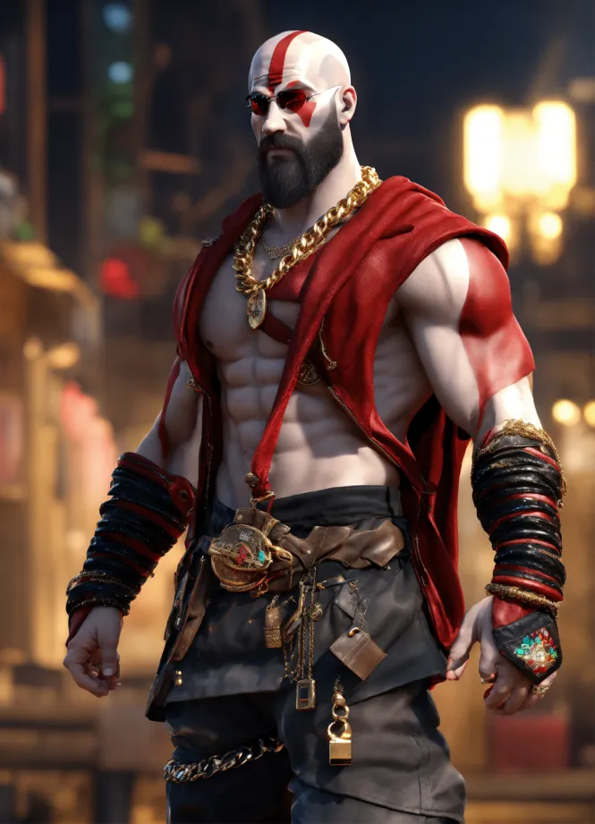 Christopher Judge As Kratos Photorealism Stylized Prett 4c482da8