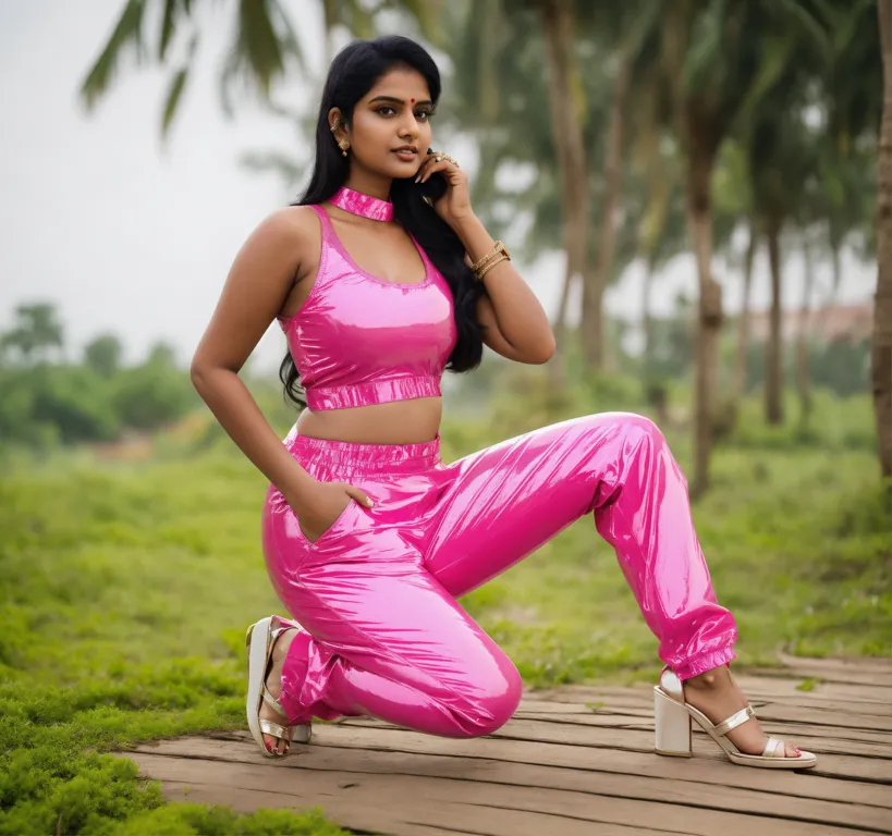 Lexica - a beautiful indian cute girl wearing yoga pants hot