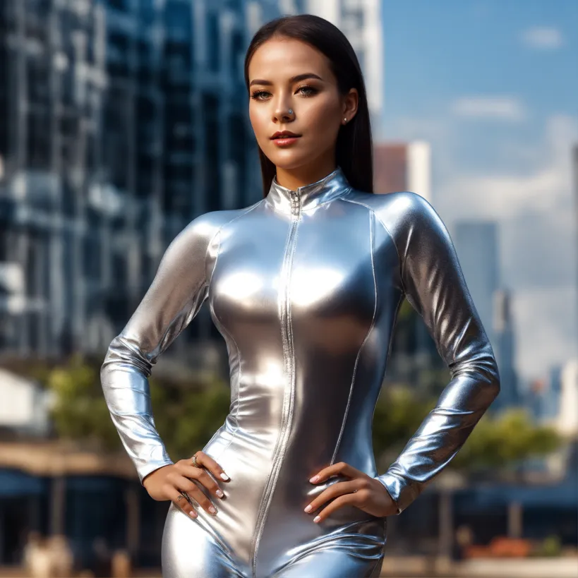 Lexica - shiny sleek smooth soft matte full-body turtleneck catsuit. spandex  lycra. youthful. super cute