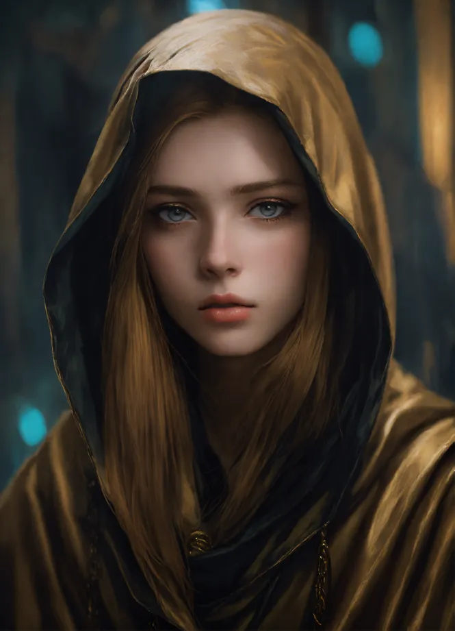 Lexica - realistic young anime white woman wearing a hoodie under