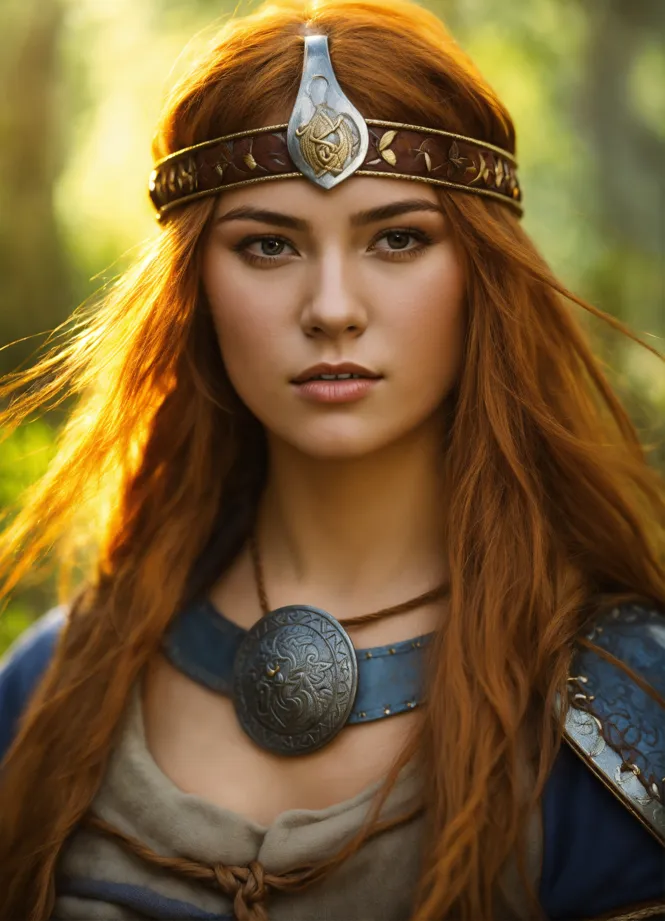 Lexica - portrait of a knight girl 18 years old red hair