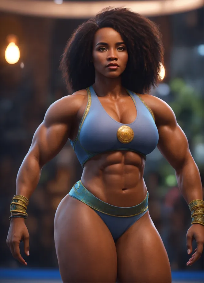 fbb, female bodybuilders, muscular women, anime and other art