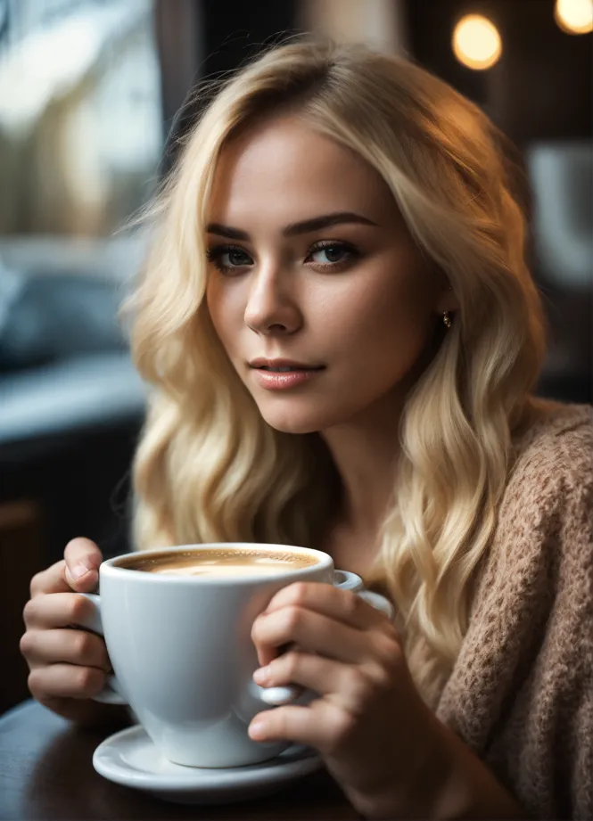 Lexica - 3 year old blonde girl drinking from a cup. photorealistic