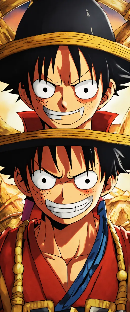 Luffy and Zoro pose for the high fashion brand Gucci - One Piece