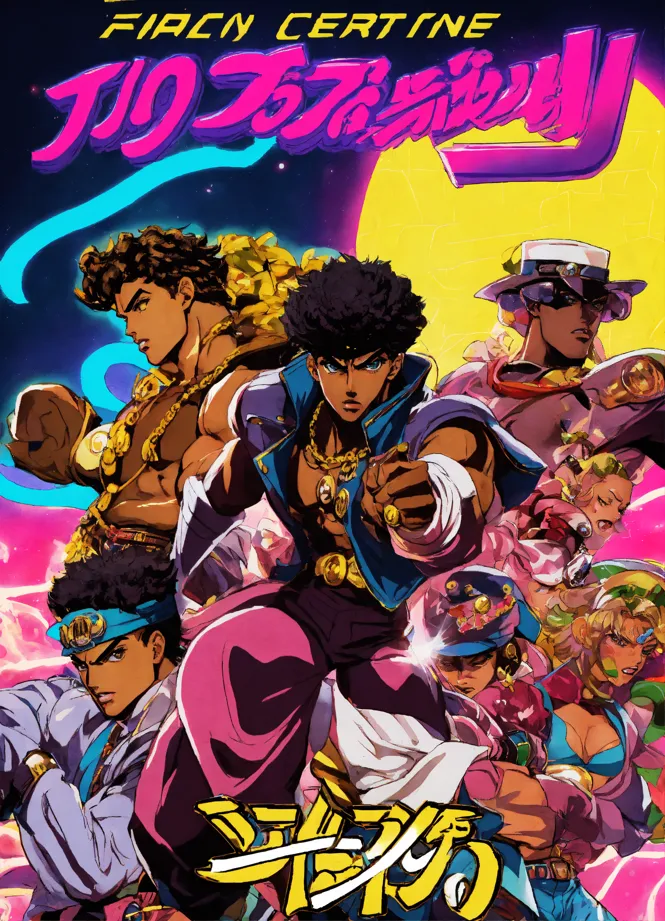 Póster de película de Anime Vintage JoJo's Bizarre Adventure