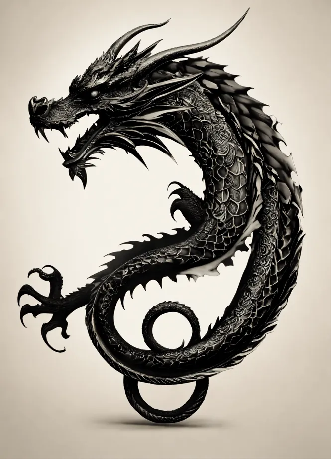 Lexica - Dragon tattoo around arm