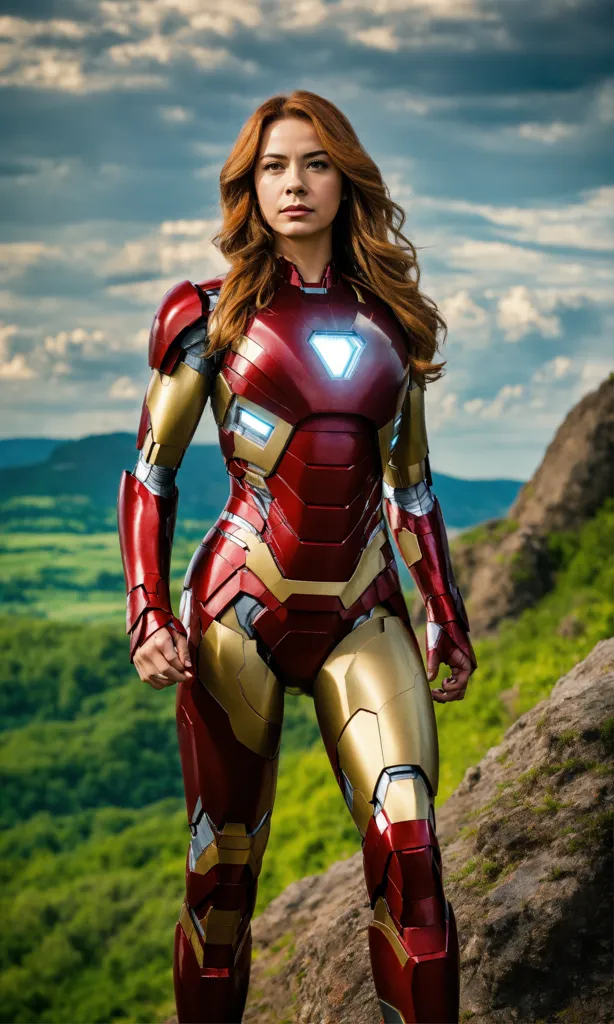 Lexica sexy girl in iron man costume