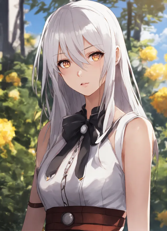 Lexica - Light gray hair, short hair, female, slender, kind, ephemeral,  pixiv, anime, Japanese anime, recent Japanese anime, Japanese anime-style  lin