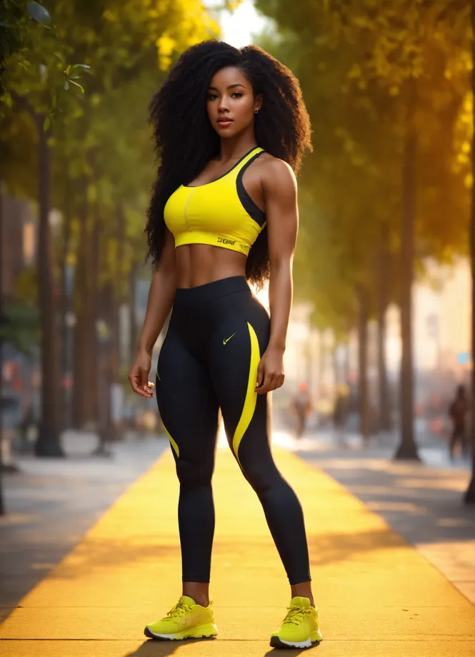 Yellow hot sale workout clothes