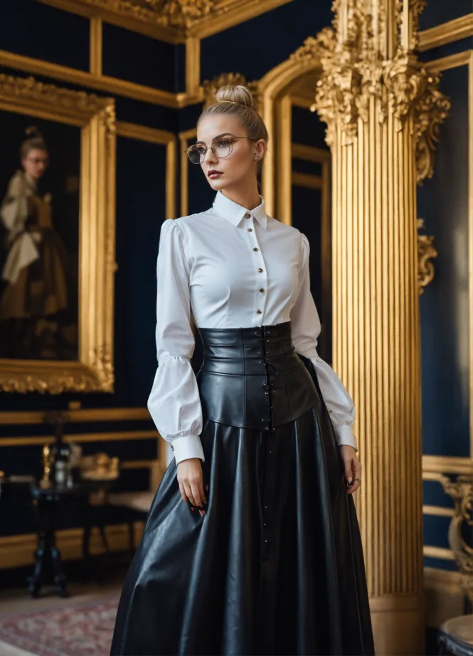 Lexica - long leather skirt