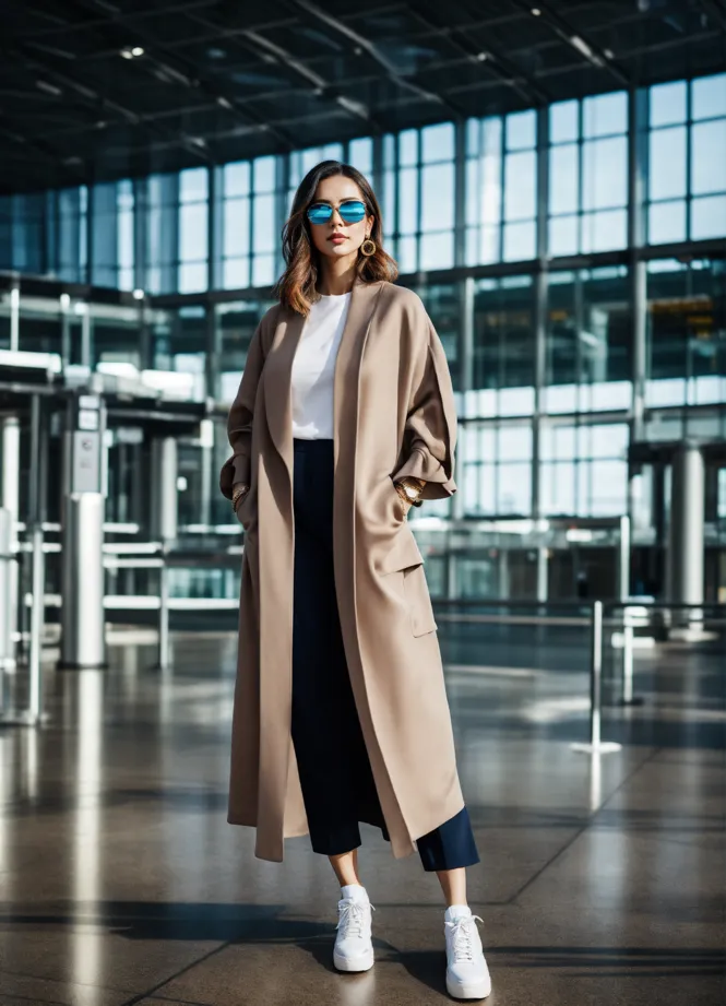 Lexica - The design of a modern oversized asymmetrical coat with a