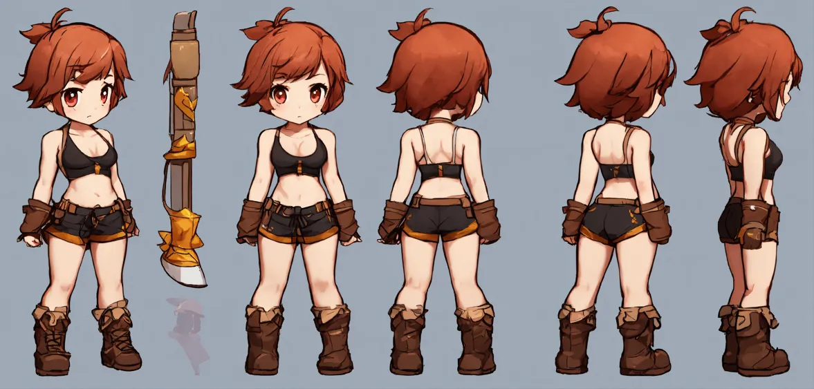 sprite sheet of ragnarok online mmorpg character,, Stable Diffusion