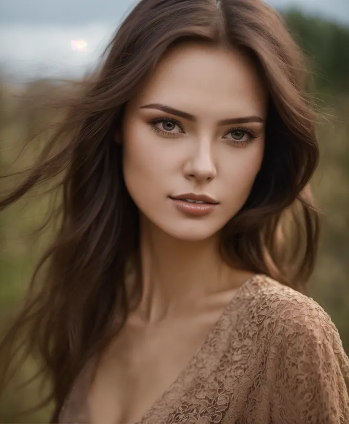 Lexica - A beautiful natural looking brunette, eastern european