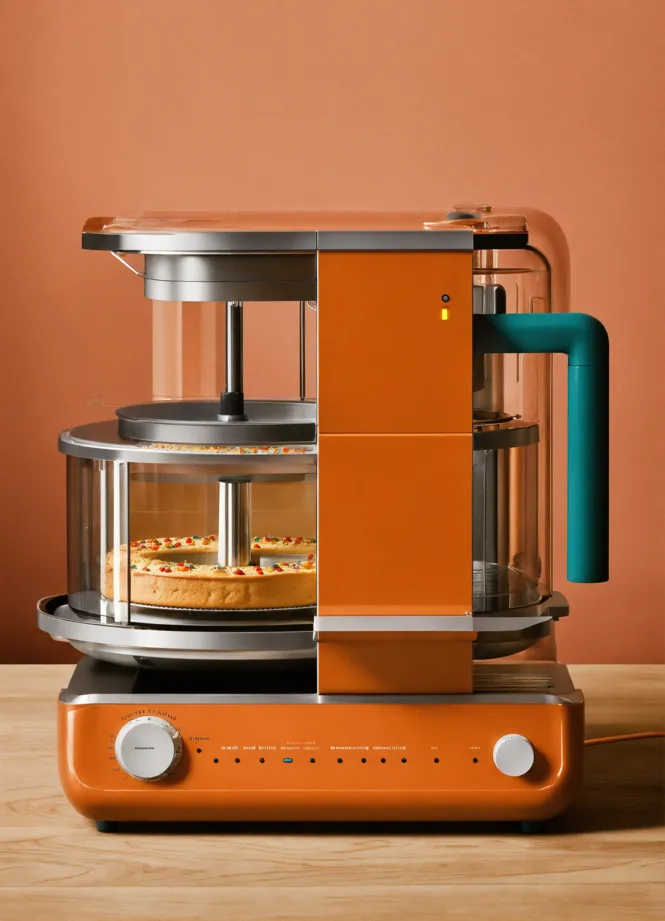 Lexica - A surreal coffee maker designed by Dieter Rams, BRAUN. Product ad  retro. stunning design.