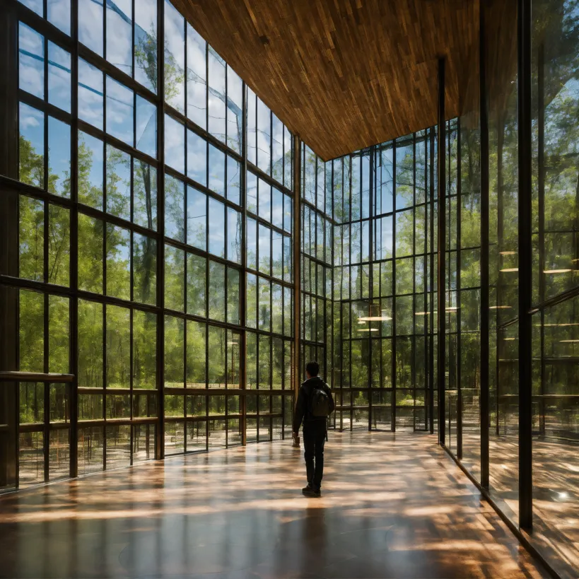 "university in singapore made of glass"