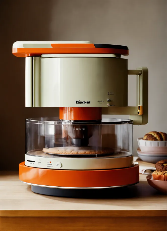 Lexica - A surreal coffee maker designed by Dieter Rams, BRAUN. Product ad  retro. stunning design.