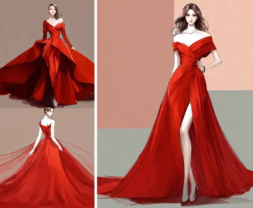 Lexica - the most beautiful red dress design