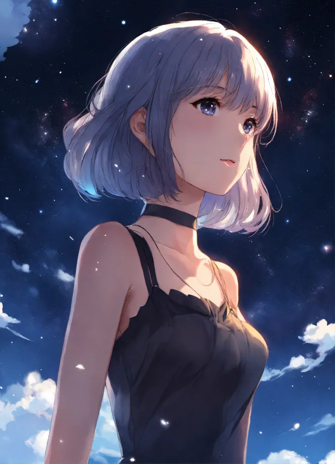 Lexica - Light gray hair, short hair, female, slender, kind, ephemeral,  pixiv, anime, Japanese anime, recent Japanese anime, Japanese anime-style  lin