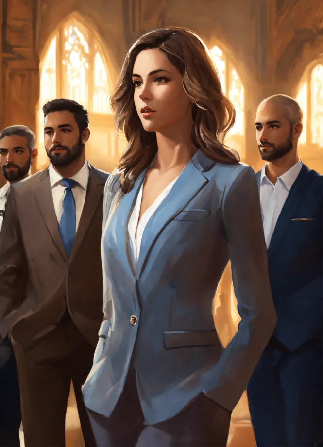 Lexica - African american business woman with her team, full body,  intricate, elegant, highly detailed, digital painting, concept art, art  station, s