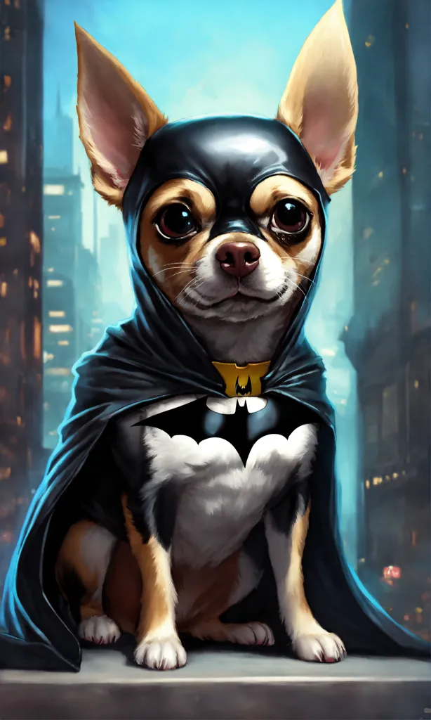 Lexica jack russell terrier in batman costume