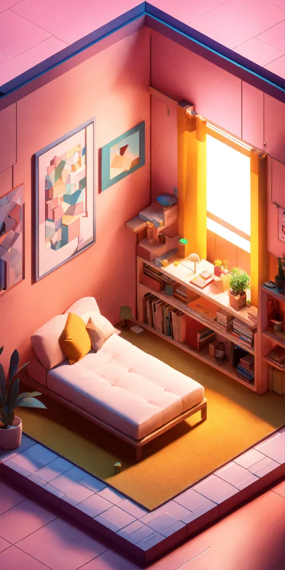 ArtStation - Cute Bedroom in Blender