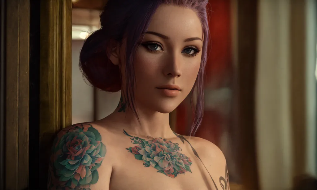 Lexica - with tattoos on face and her chest