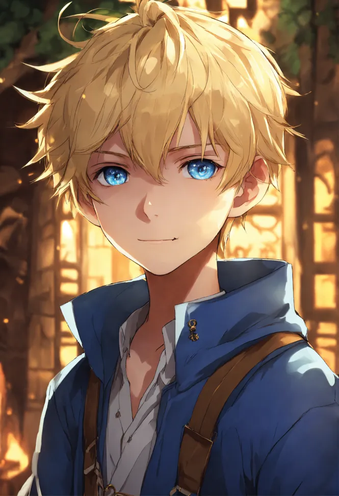 Blonde store anime boy