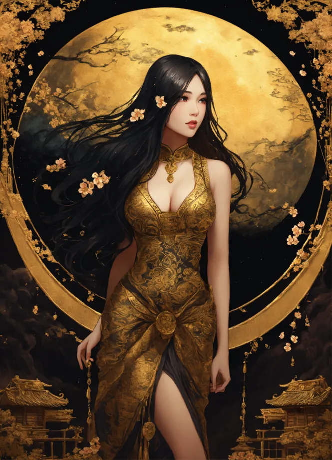 Lexica - japanese gold screen in metaverse with bunny girl