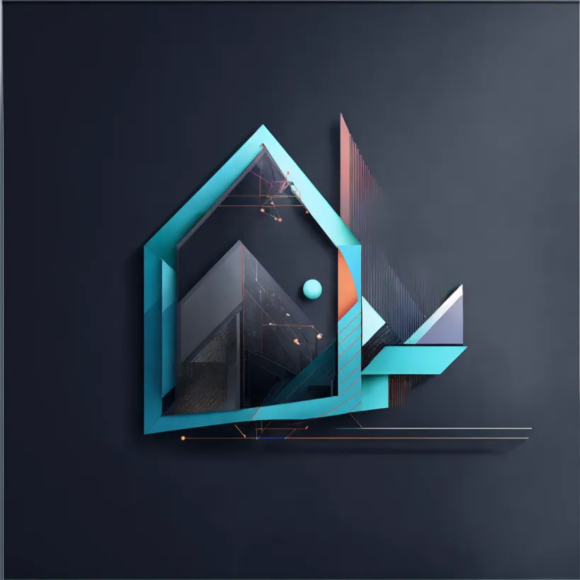 Download Dreamcore Illustration of a Futuristic Triangle House