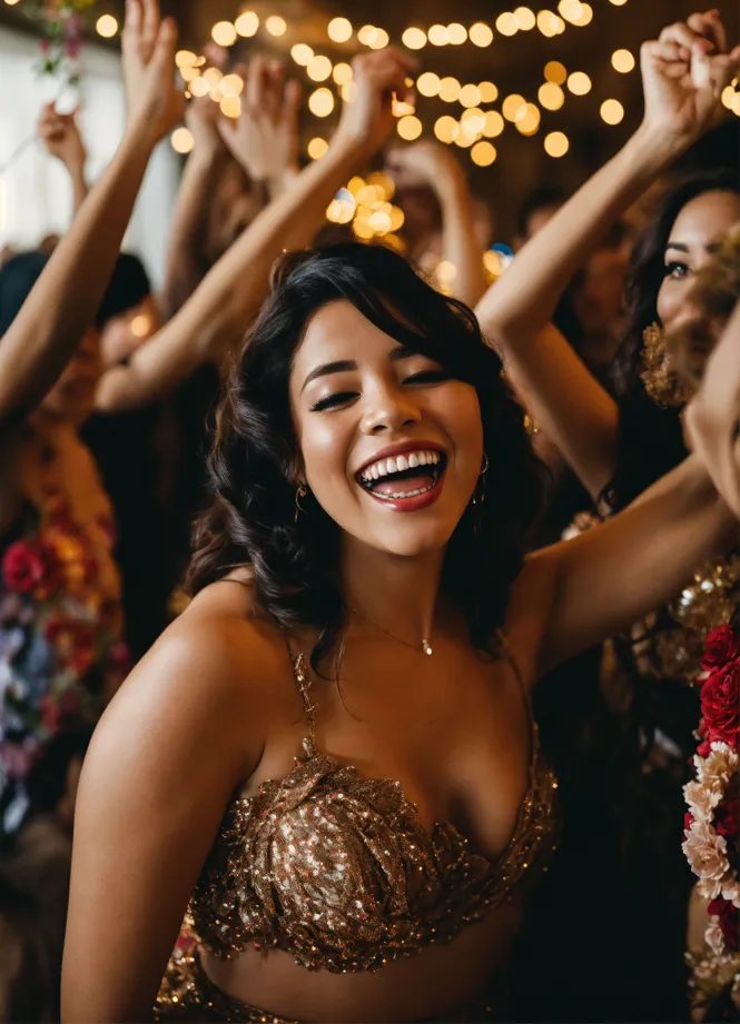 Lexica - portrait of indian women in bra in crowded street