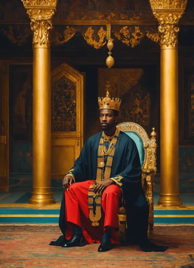 Black king 2025 on throne