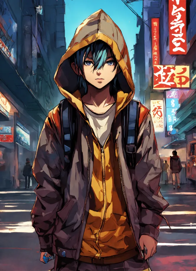 Anime boys with hoodies best sale