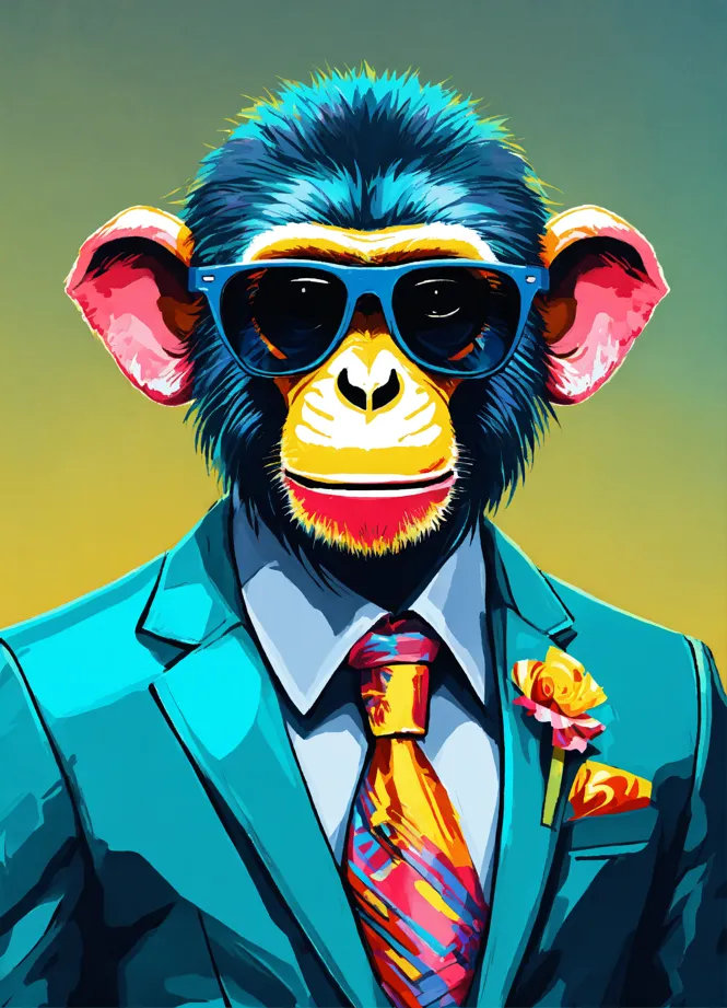 Lexica - Discord profile picture of a monkey wearing sunglasses