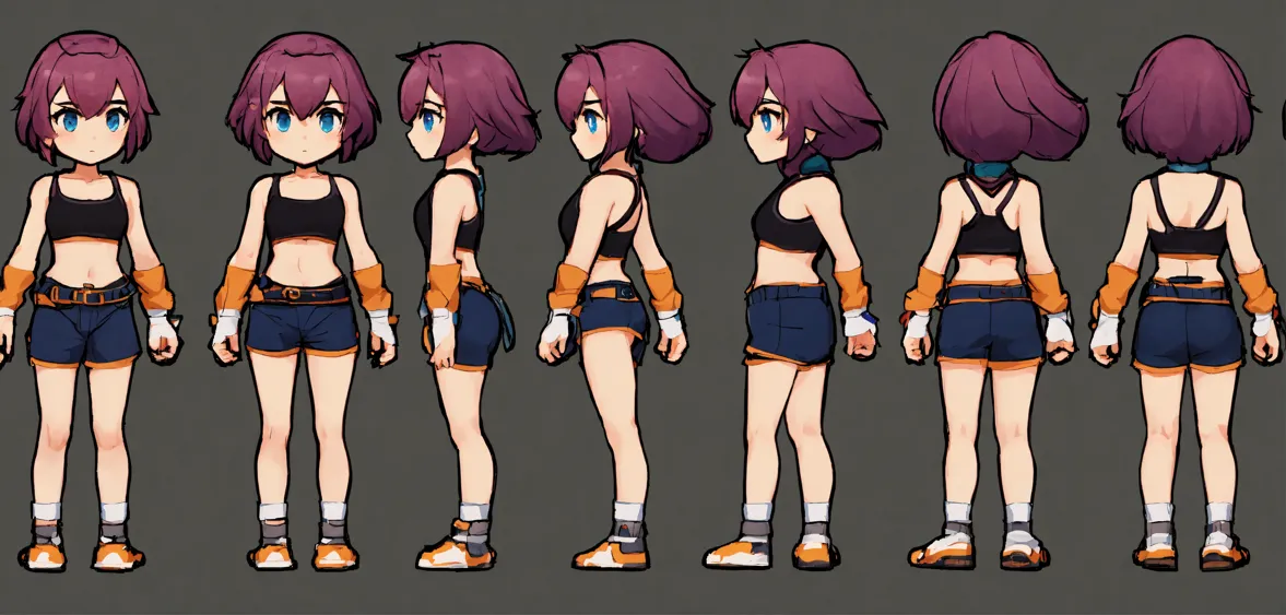 sprite sheet of ragnarok online mmorpg character,, Stable Diffusion