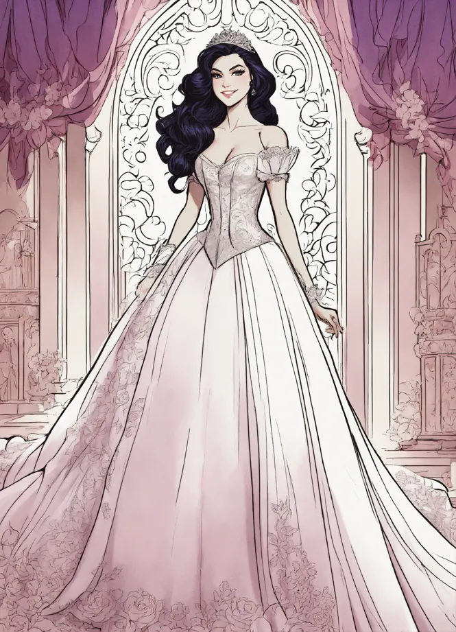 Princess gown sketch sale