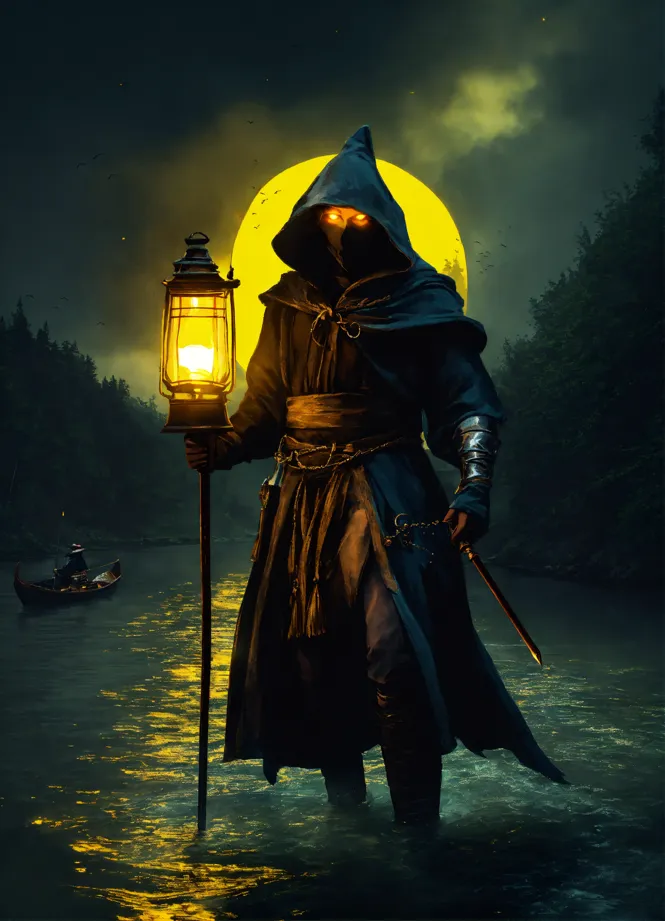 Grim Reaper Boatman Gothic Fantasy Knife Holder 