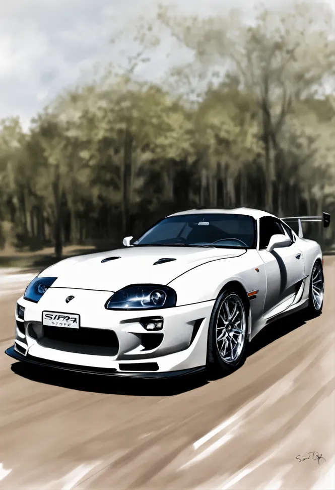 YTCH JDM Car Poster Supra Mk4 Canvas Art Poster Indonesia