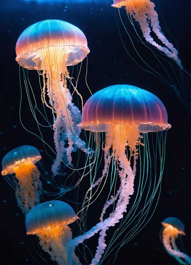 Lexica - neon jellyfish